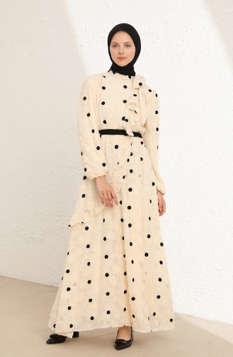 Cream Hijab Dress 2022-01