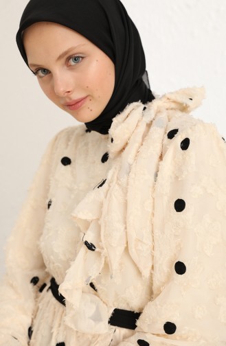 Cream Hijab Dress 2022-01
