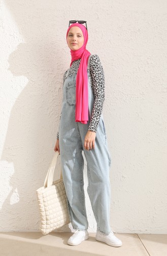 Kot Salopet Pantolon 0034-02 Buz Mavisi