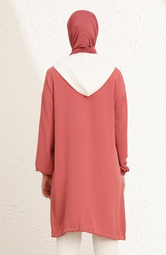 Aerobin Kumaş Tunik Pantolon İkili Takım 0667-05 Gül Kurusu