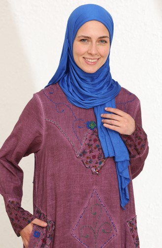 Robe Hijab Pourpre 6161-01