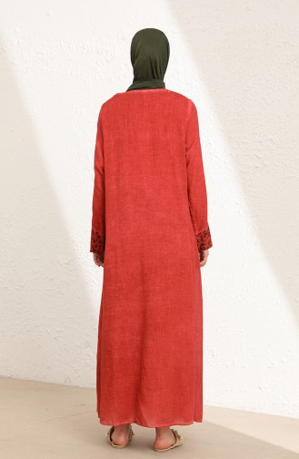 Robe Hijab Couleur brique 6161-04
