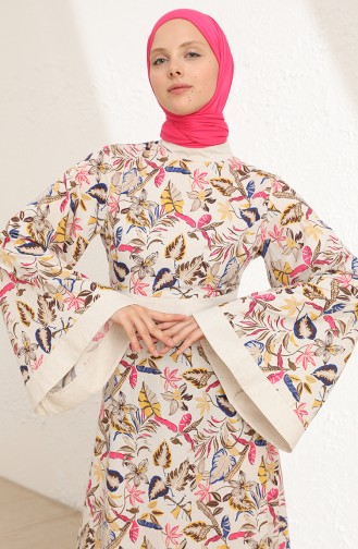 Robe Hijab Couleur Brun 228429-01