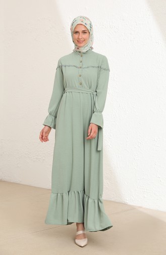 فستان أخضر فاتح 1002-02
