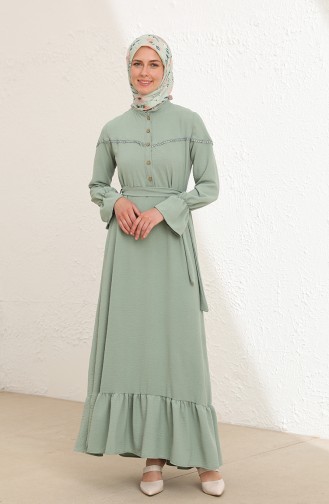 Mint Green Hijab Dress 1002-02