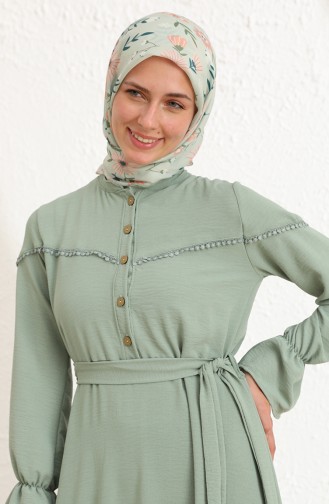 Mint Green Hijab Dress 1002-02