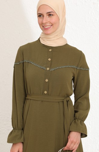 Khaki Hijab Dress 1002-03