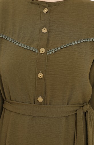 Khaki Hijab Kleider 1002-03