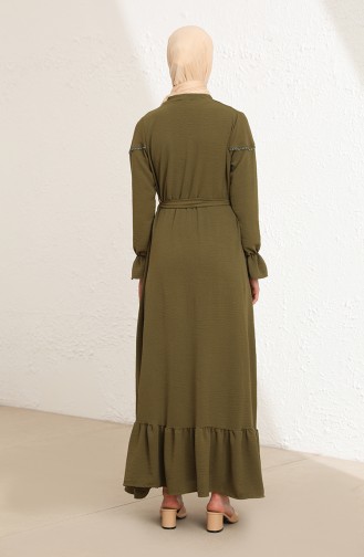 Khaki Hijab Dress 1002-03