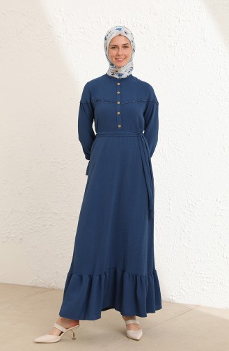 Indigo Hijab Dress 1002-04