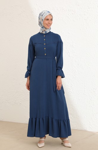 Indigo Hijab Dress 1002-04