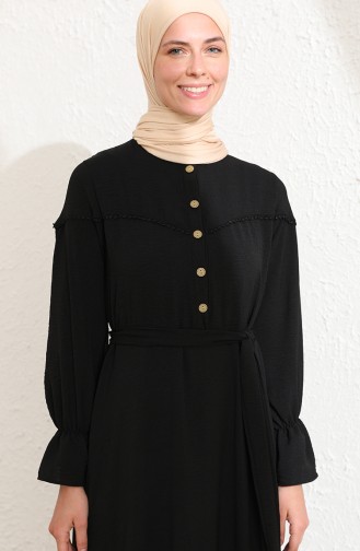 Black Hijab Dress 1002-07