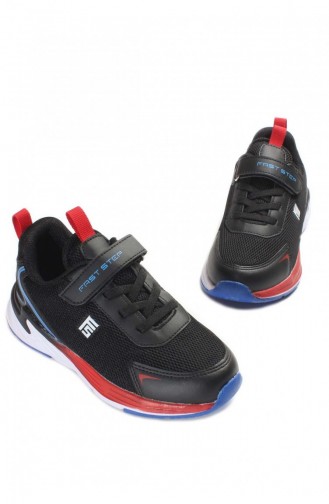 Unisex Çocuk Sneaker Ayakkabı 991Xa1251 Sıyah Saks Kırmızı