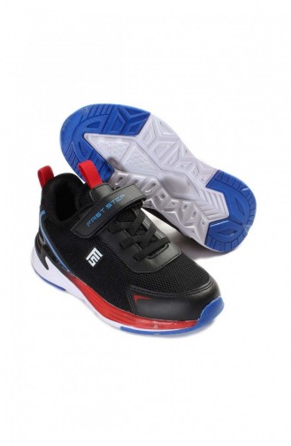 Unisex Çocuk Sneaker Ayakkabı 991Xa1251 Sıyah Saks Kırmızı