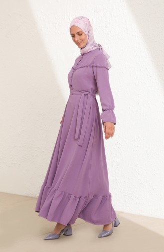 Lila Hijab Kleider 1002-06