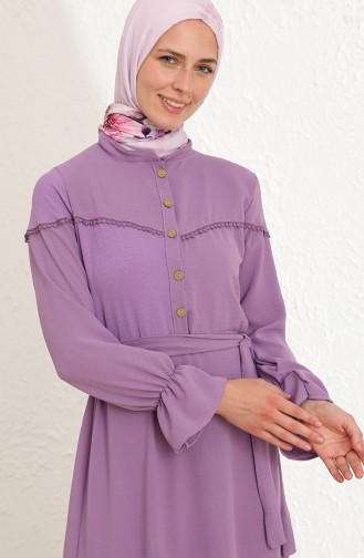 Lila Hijab Kleider 1002-06