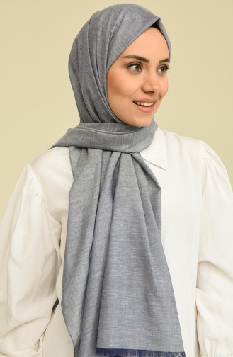 Organik Pamuklu Şal 8117465-01 Kot Mavi