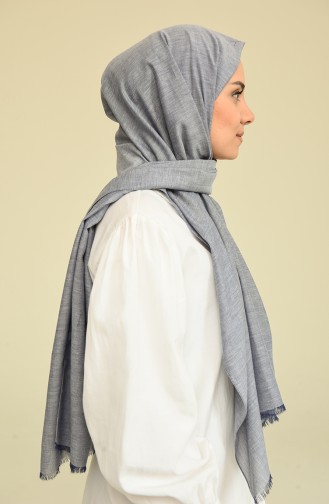 Organik Pamuklu Şal 8117465-01 Kot Mavi