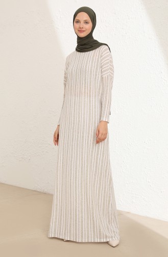 White Hijab Dress 8506-02