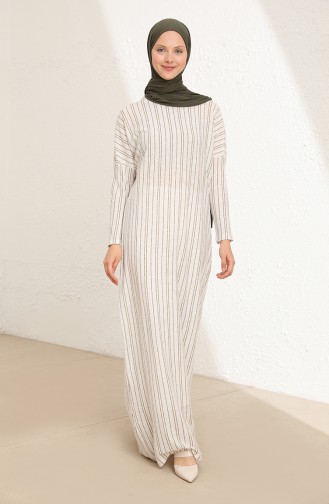 Weiß Hijab Kleider 8506-02