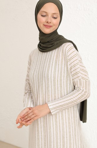 Weiß Hijab Kleider 8506-02