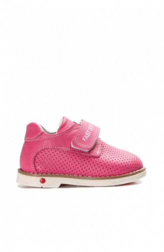 Genuine Leather Unisex Kids Casual Shoes 006Pa23 Fuchsia Nubuck 006PA23.Fuşya Nubuk