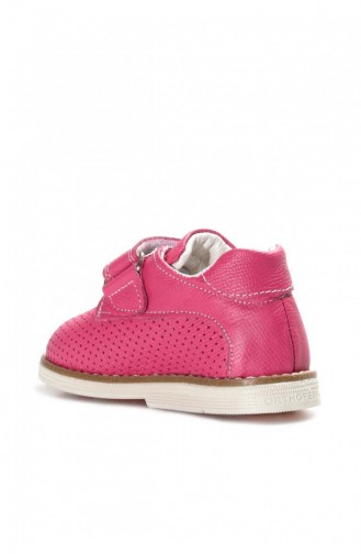 Genuine Leather Unisex Kids Casual Shoes 006Pa23 Fuchsia Nubuck 006PA23.Fuşya Nubuk