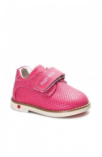 Genuine Leather Unisex Kids Casual Shoes 006Pa23 Fuchsia Nubuck 006PA23.Fuşya Nubuk