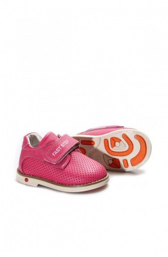 Genuine Leather Unisex Kids Casual Shoes 006Pa23 Fuchsia Nubuck 006PA23.Fuşya Nubuk
