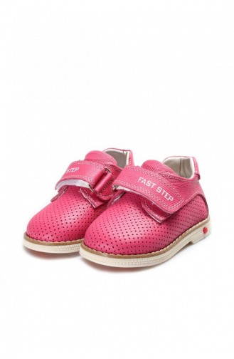 Genuine Leather Unisex Kids Casual Shoes 006Pa23 Fuchsia Nubuck 006PA23.Fuşya Nubuk