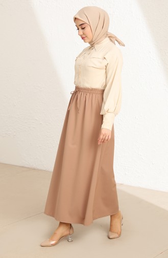 Dark Beige Skirt 10202297AETK-01