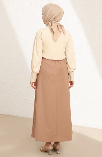 Dark Beige Skirt 10202297AETK-01