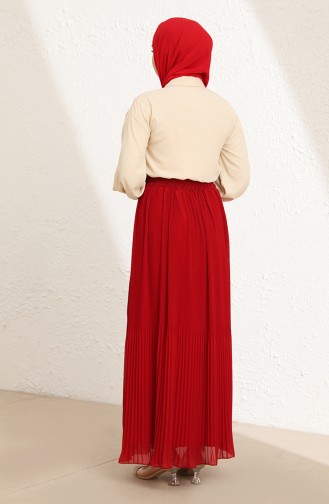 Pleated Skirt 3009-07 Red 3009-07