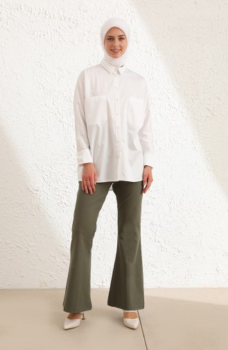White Overhemdblouse 3001-02