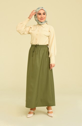 Khaki Skirt 10202270CETK-02