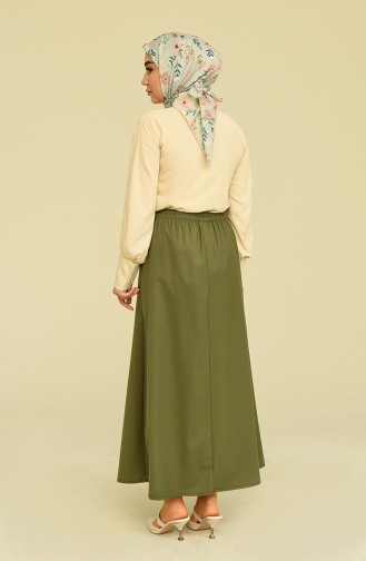 Khaki Skirt 10202270CETK-02