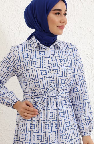 Indigo Hijab Dress 0846-06