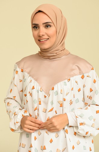 Şifon Eşarp 70213-18 Sütlü kahve