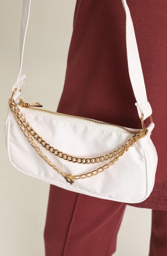 White Shoulder Bag 0212-04