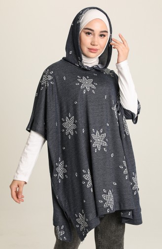 Navy Blue Poncho 50445-01