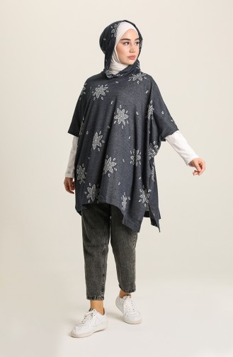 Navy Blue Poncho 50445-01