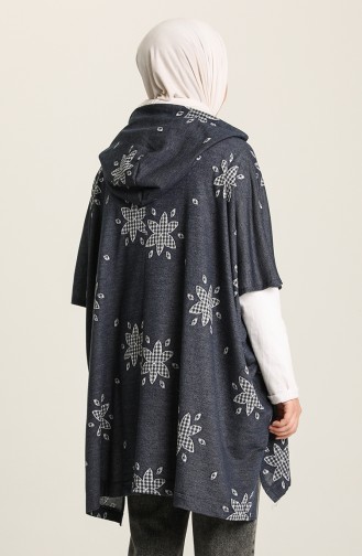 Navy Blue Poncho 50445-01