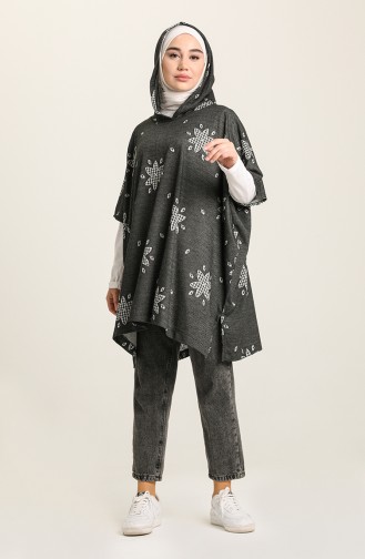 Black Poncho 50445-02