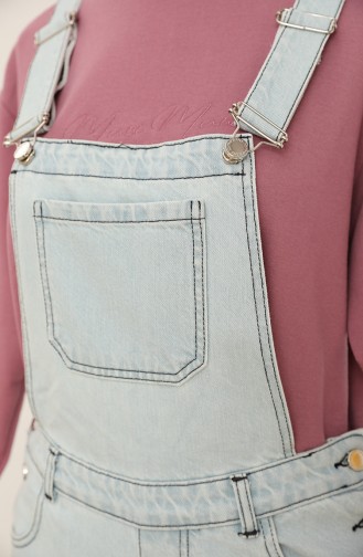 Salopet Kot Pantolon 9078-1001 Açık Mavi