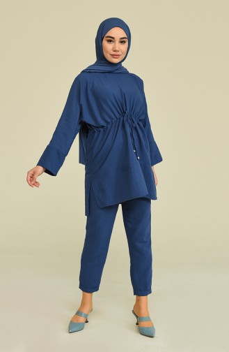 Cotton Tunik Pantolon Takim 6006-03 Parlament