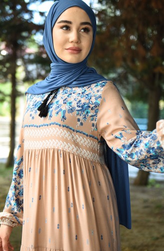 Powder Hijab Dress 5073-07