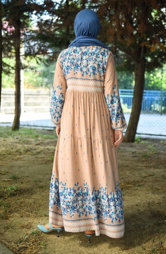 Powder Hijab Dress 5073-07