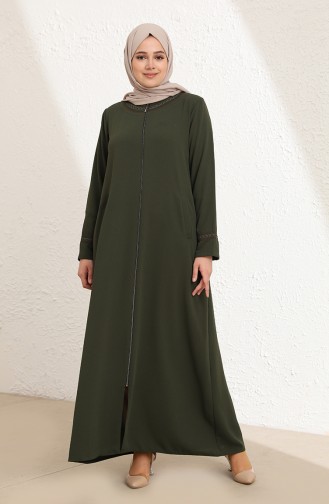 Khaki Abaya 0350-05