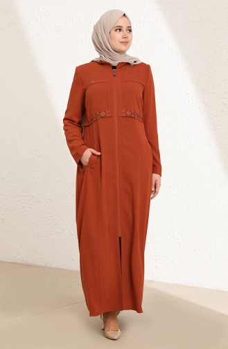 Brick Red Abaya 0432-05