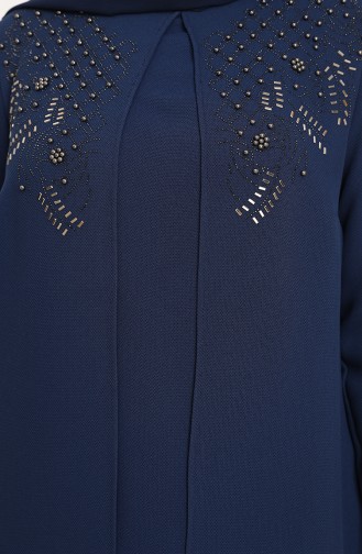 Indigo Hijab-Abendkleider 0008-01
